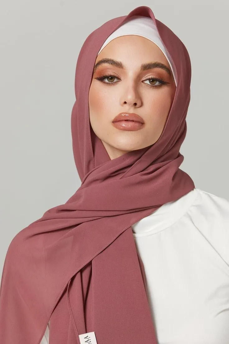 Hijeb Chiffon Marron rosé