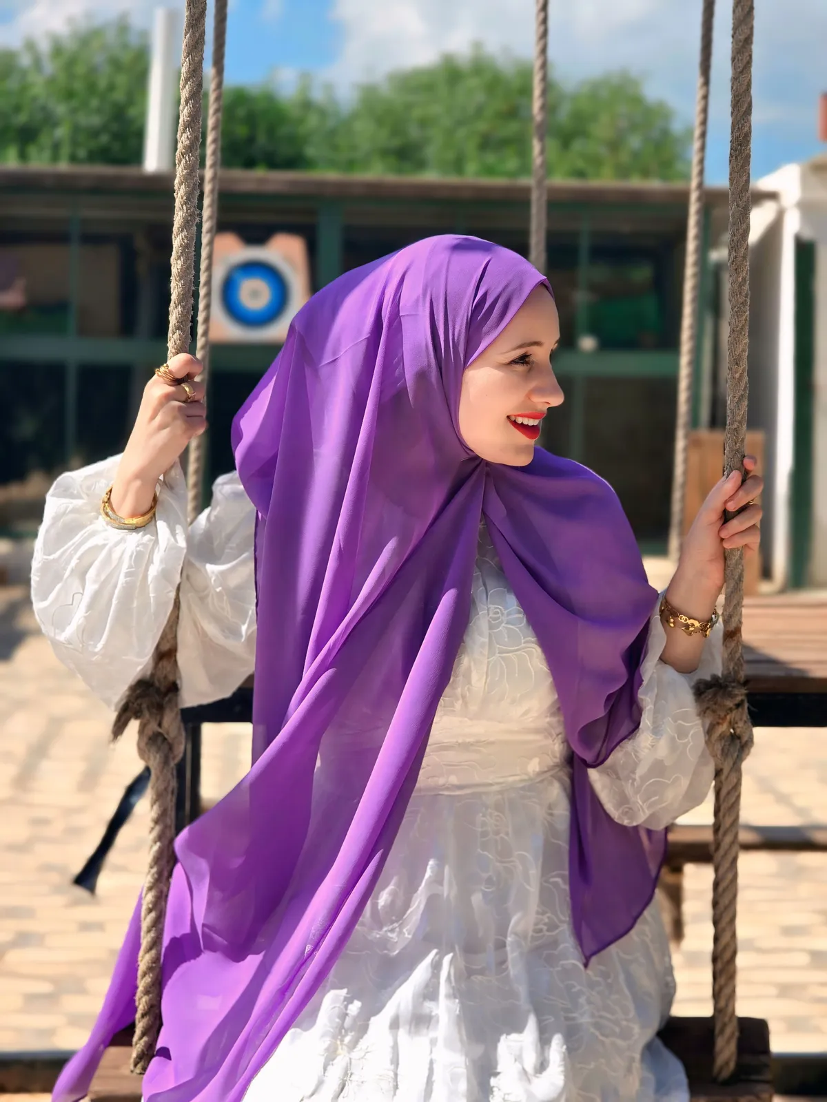 Hijeb Chiffon Mauve Lavande