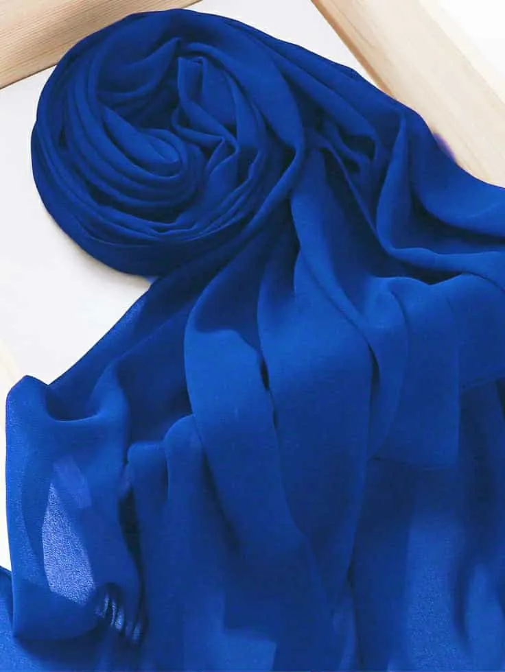 Hijeb Chiffon Bleu Royal