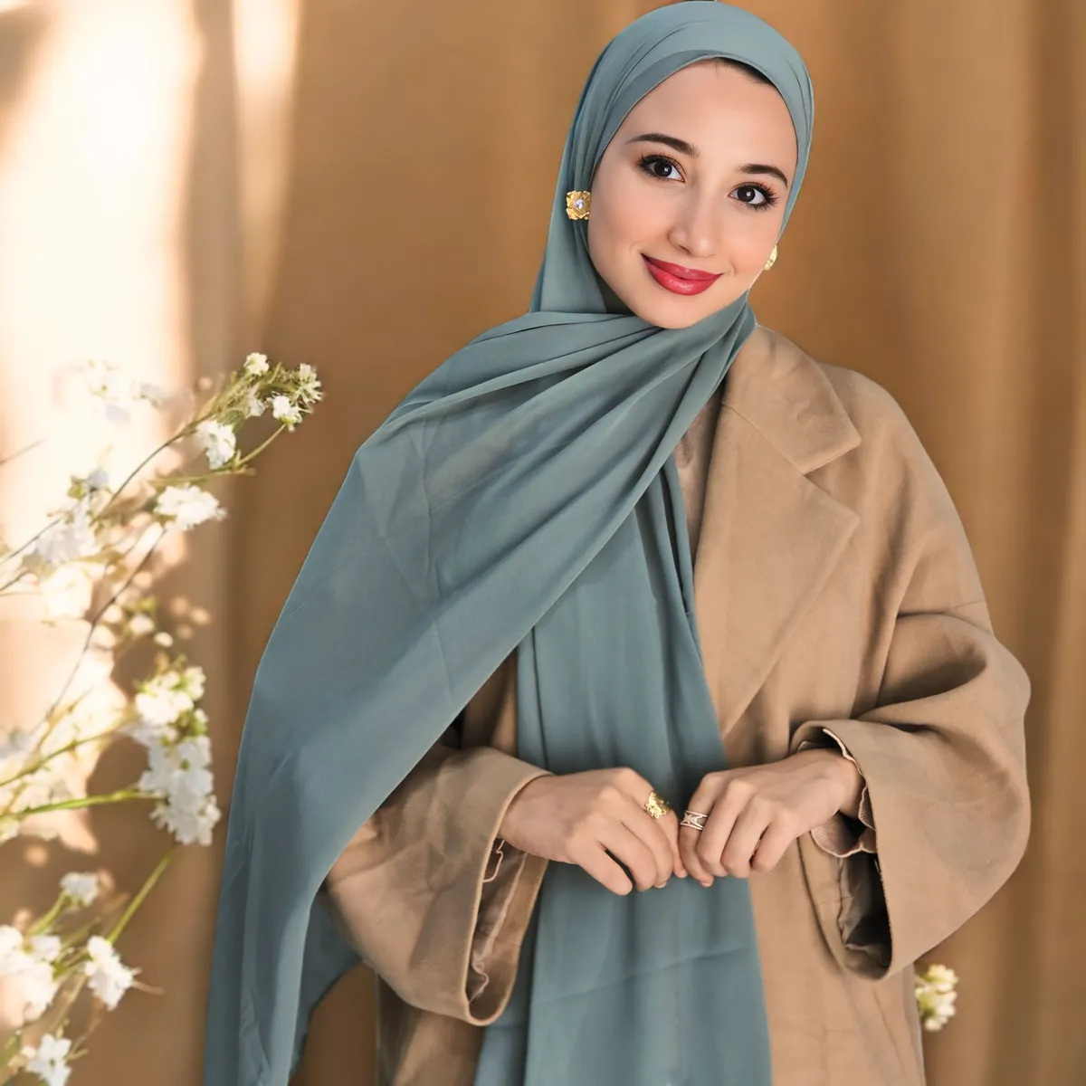 Hijeb Chiffon - Vert d'eau