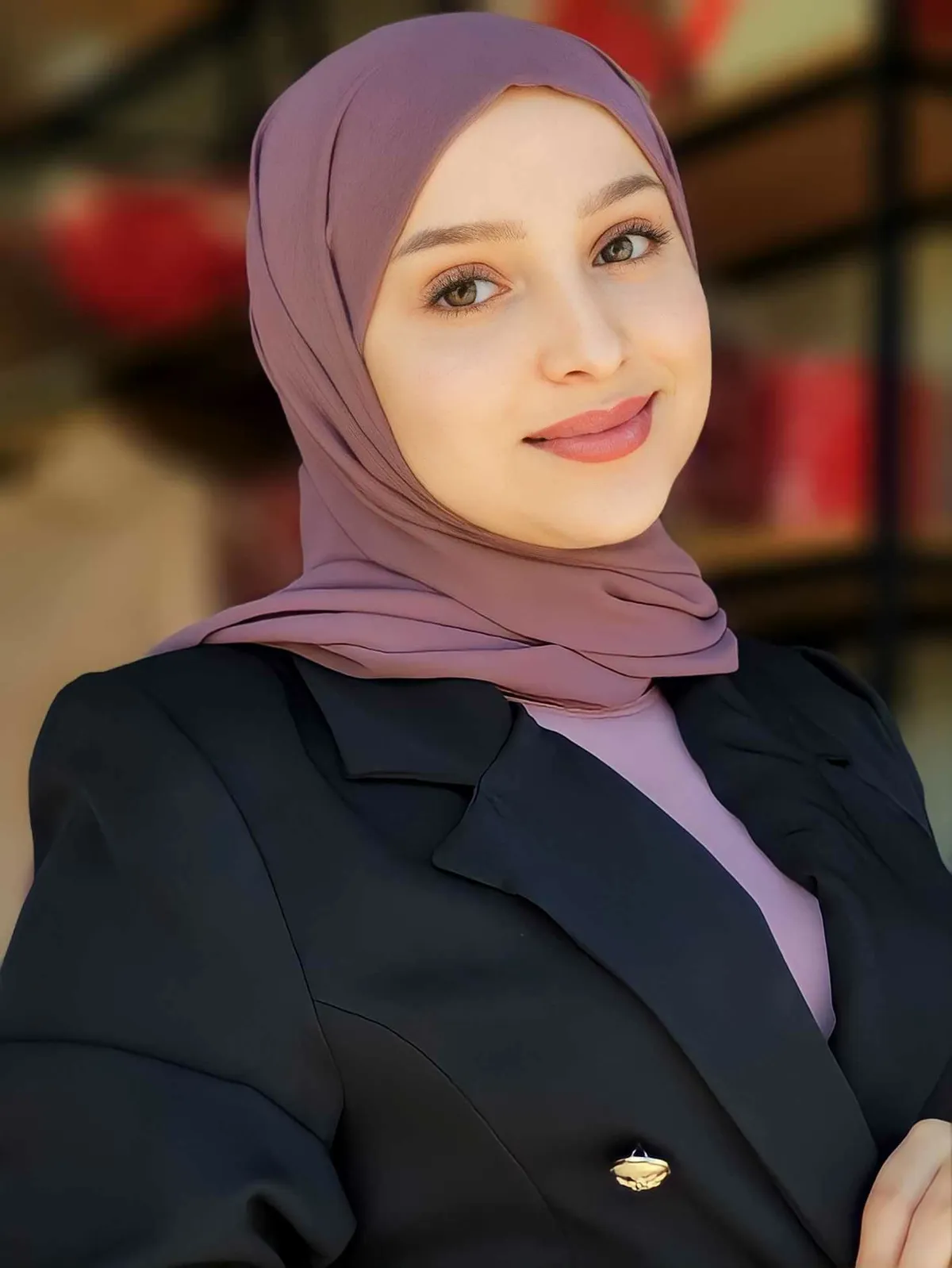 Hijeb Chiffon Violet marron